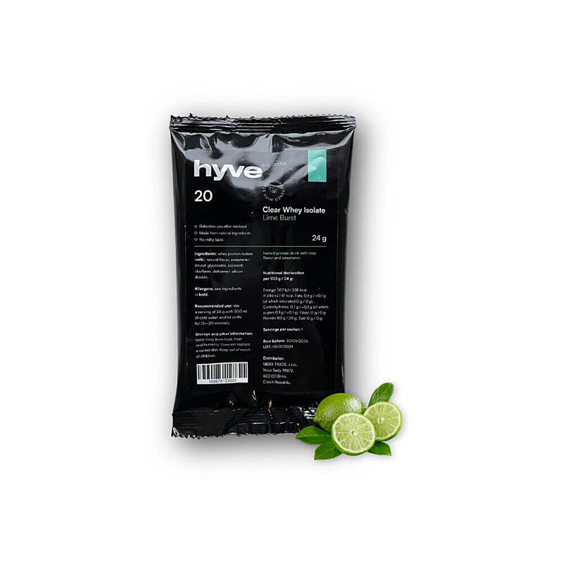 hyve Clear whey protein isolate - Lime, 24 g