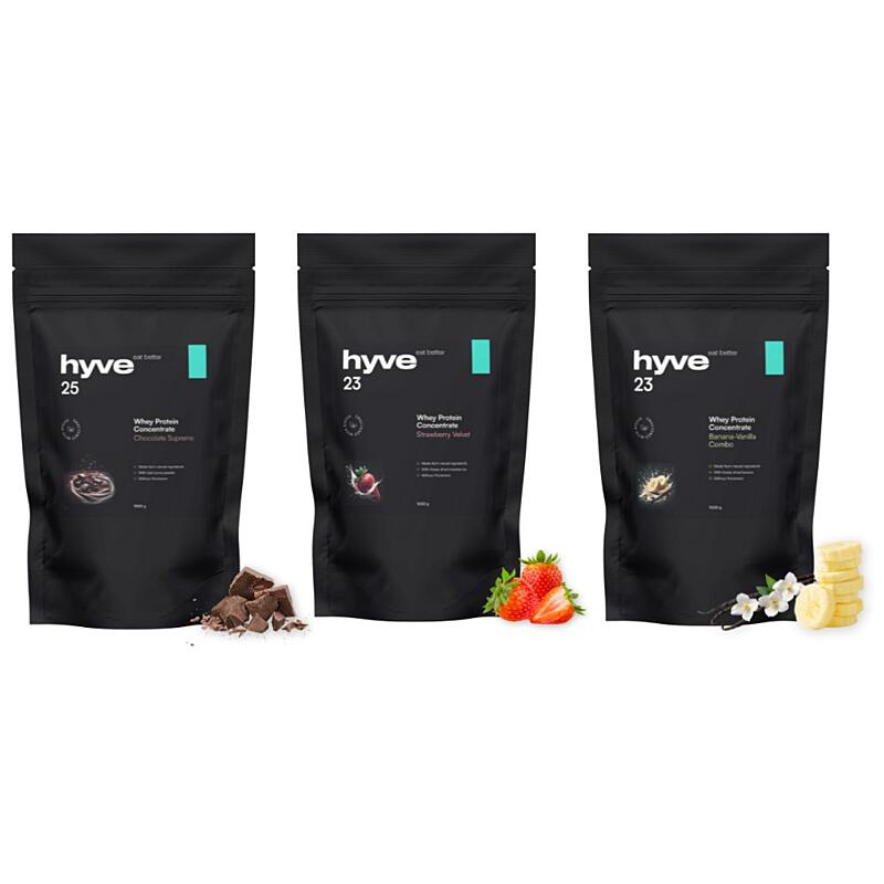 hyve WPC 80 3pack - Selection of whey concentrates, 3000 g
